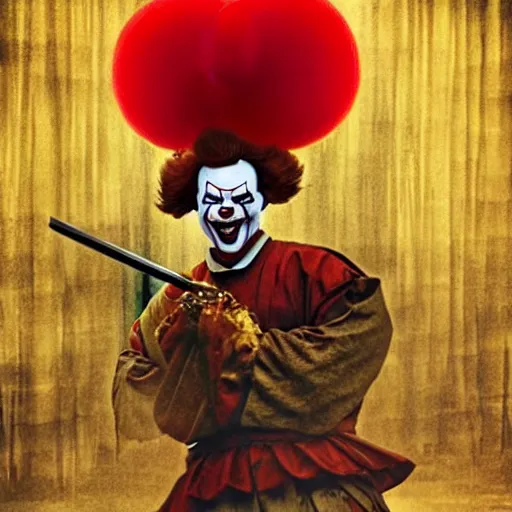 Prompt: Pennywise as a samurai