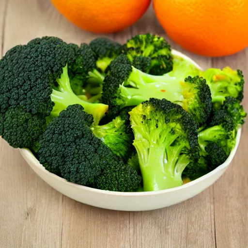 Prompt: orange broccoli