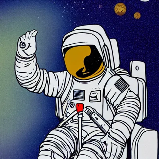 Image similar to hummel figuring of an astronaut