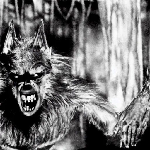 Image similar to film still of a werewolf extending his hand in the wolf man 1 9 4 1
