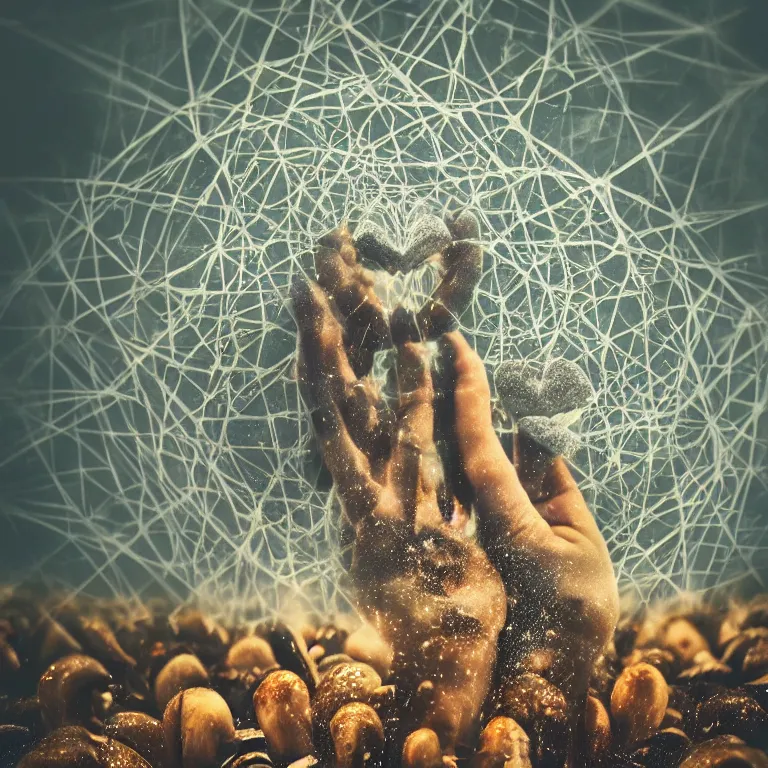 Image similar to double exposure of love, symbols of live, explosion, love is the most relevant theme, love is infinity, love is begin of all, 8 k resolution, artistic mode, artistic, trending on instagram, long exposure, love art, serious, fantasy and dreams vibes, mushrooms style and macro style, spawn, spruce vibes