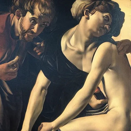 Image similar to a new Caravaggio painting