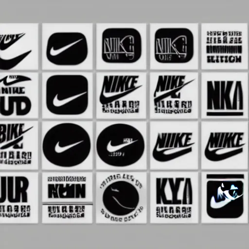 Image similar to black on white nike graphic design stickers in style of david rudnick, eric hu, y 2 k, brutalism