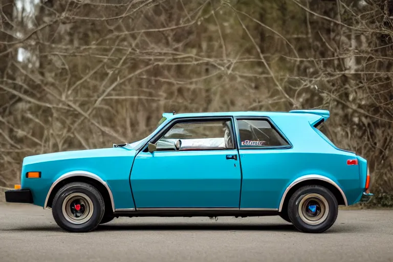 Prompt: 1 9 8 1 amc gremlin xf iq 4 1 5 0 mp 5 0 mm f 1. 4 iso 2 0 0 1 1 6 0 s natural light adobe photoshop adobe lightroom photolab affinity photo photo