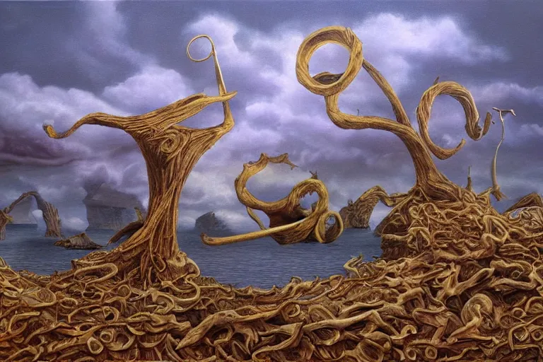 Image similar to timewind, surrealism, elegant oil painting, highly detailed.