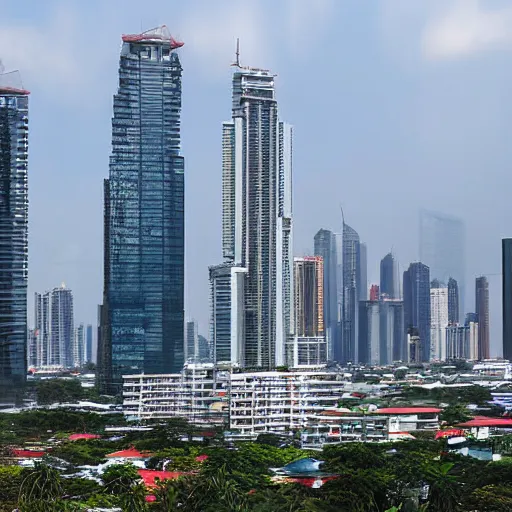 Prompt: manila skyline in the year 2 0 7 0, photograph