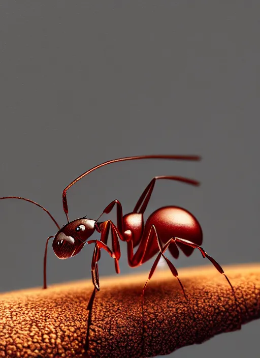 Prompt: a hyper realistic painting of an ant with a trunk, concept character art, art nouveau, beautifully backlit, highly intricate, detailed painting, aesthetic octane render, 8 k hd resolution