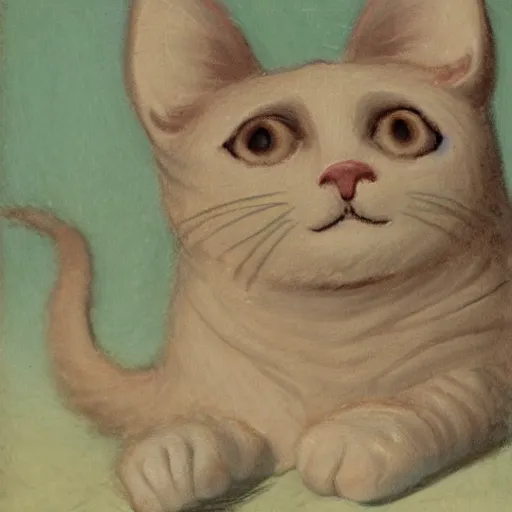 Image similar to a gelatinous cat, high detail