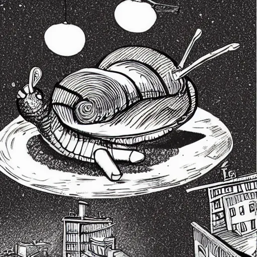 Image similar to illustration for arkady and boris strugatsky's book snail on the slope