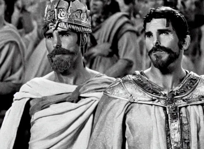 Image similar to film still of Christian Bale as Judah Ben-Hur in Ben Hur 1959