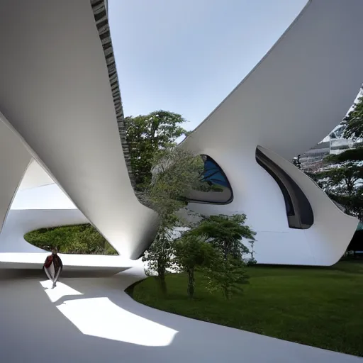 Image similar to house designed by zaha hadid