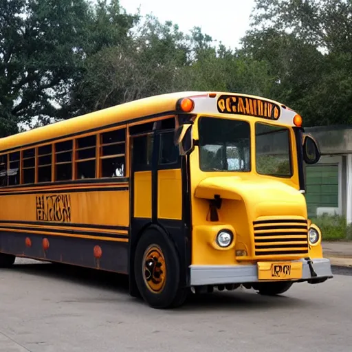 Image similar to elephant and school bus hybrid