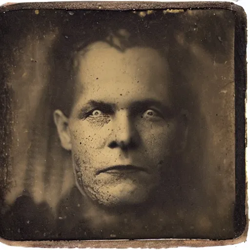 Image similar to tintype flash photo of a nightmare