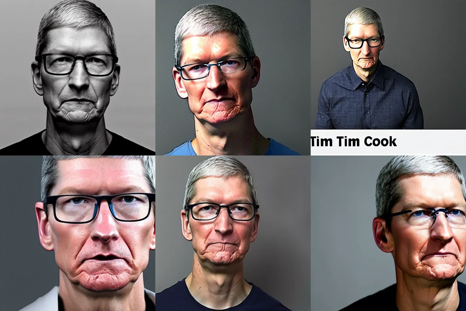 Prompt: tim cook apple ceo mugshot arrested 2 0 1 8