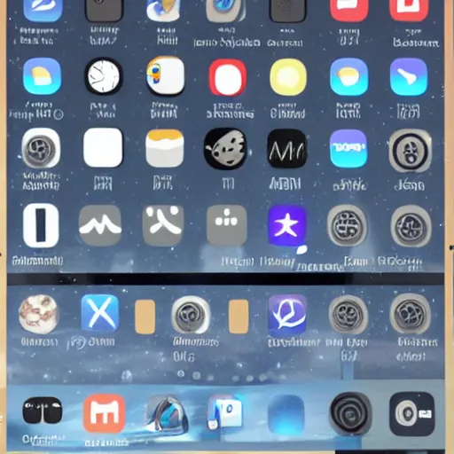 Image similar to the solar system of iphones.