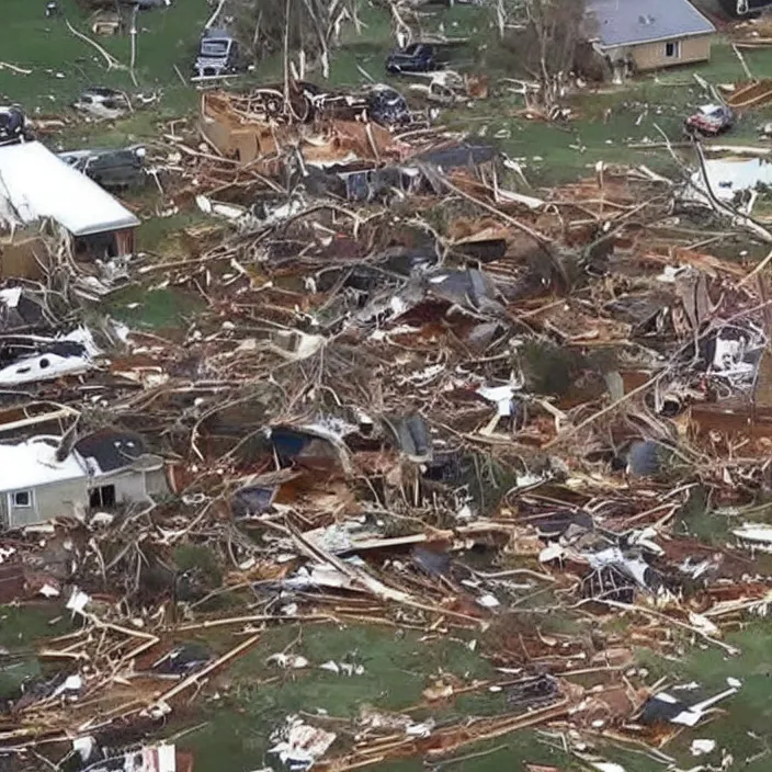 Image similar to on cnn f5 tornado destroying a town trending on twitter real