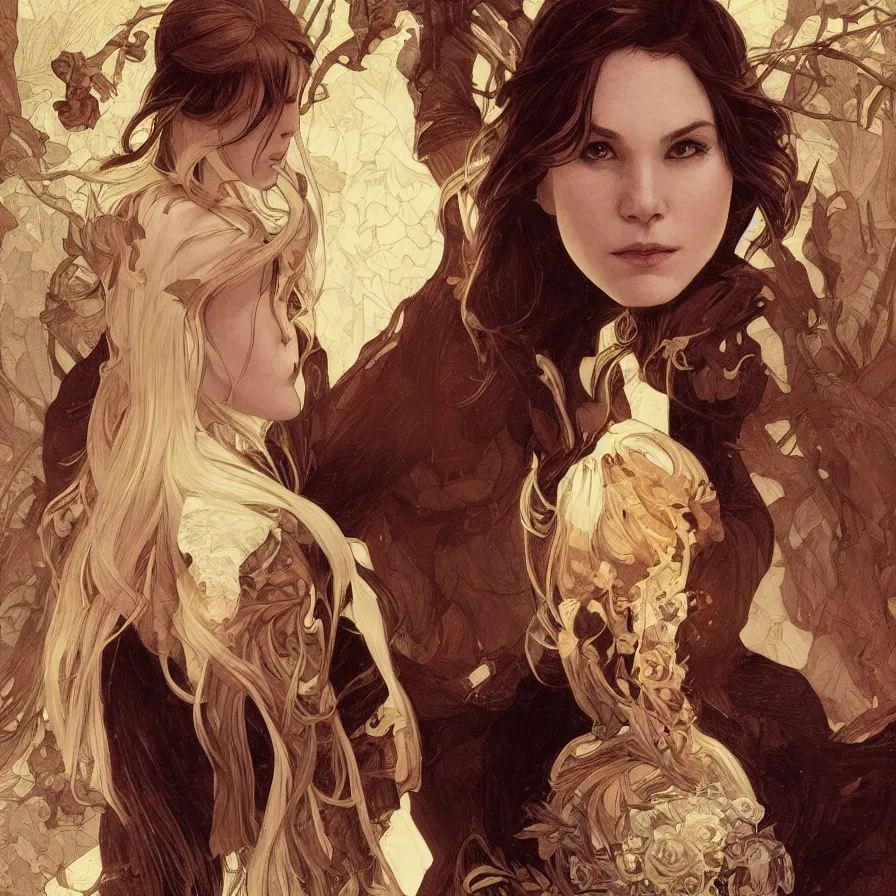 Image similar to Erin Moriarty as Lucifer Morningstar, highly detailed, digital painting, artstation, concept art, smooth, sharp focus, illustration, ArtStation, art by artgerm and greg rutkowski and alphonse mucha and J. C. Leyendecker and Edmund Blair Leighton and Katsuhiro Otomo and Geof Darrow and Phil hale and Ashley wood and Ilya repin and Charlie Bowater and Tom Bagshaw