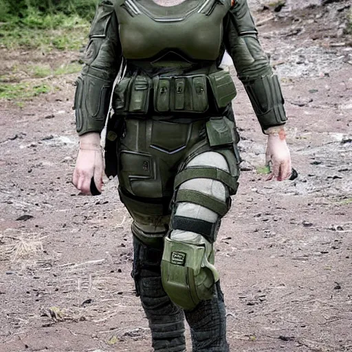 Image similar to jennifer conelly as a futuristic soldier in a future battleground