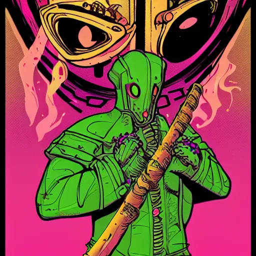 Image similar to Jibaro from Love Death + Robots, by josan gonzales and Dan Mumford and