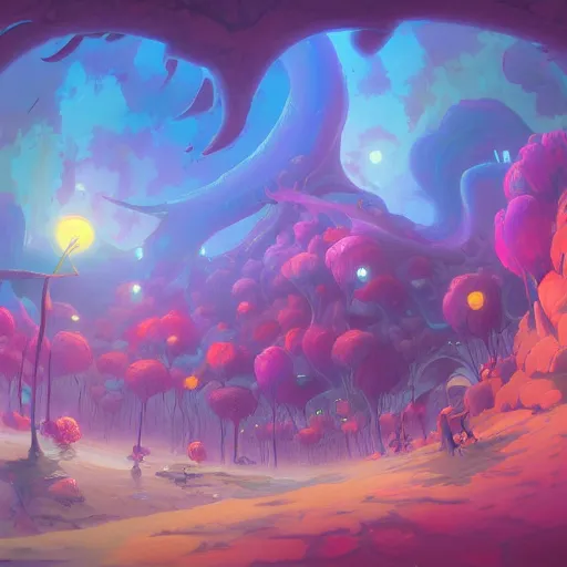 Image similar to a beautiful and vivid and colorful and trippy Andreas Rocha fantasy illustration with pastel colors of the krebs cycle, featured on artstation, 8k hq