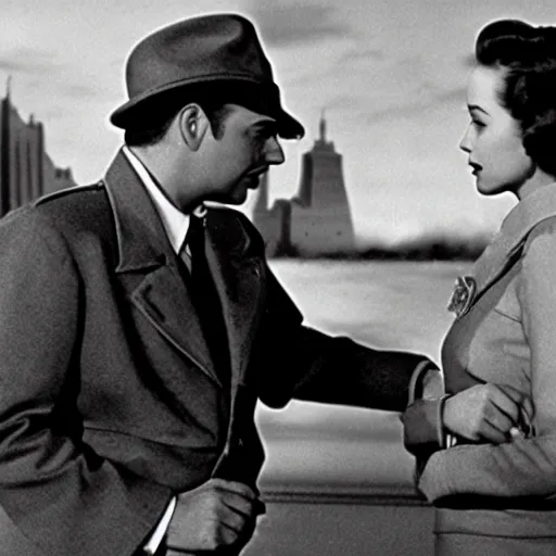 Prompt: A screenshot from a deleted scene of Casablanca (1942)