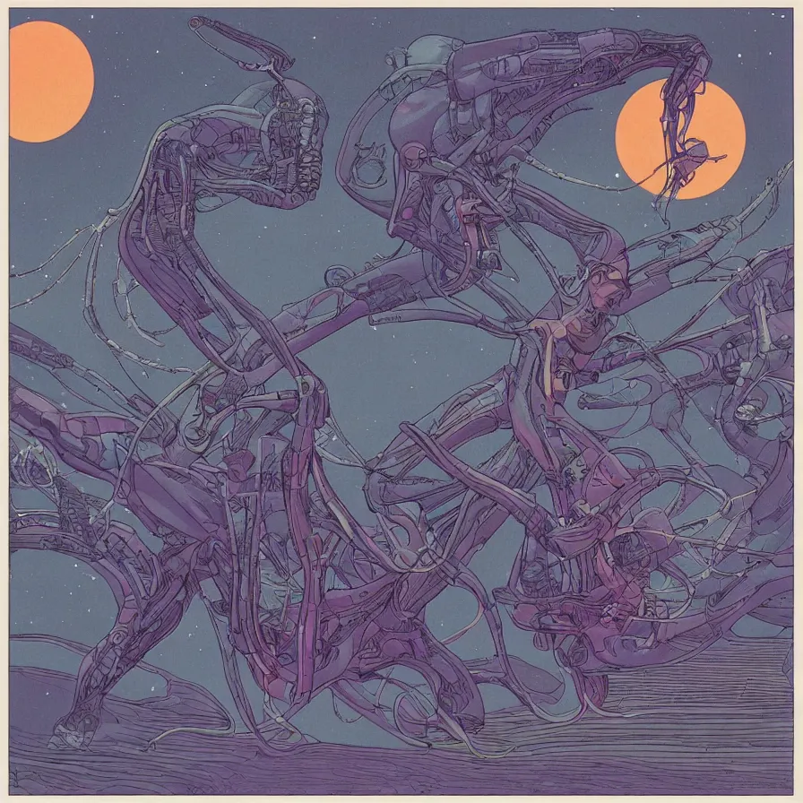 Image similar to ( an alien, record jacket design ) by mœbius