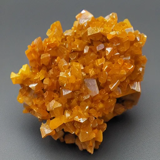 Image similar to wulfenite crystal cluster cubic