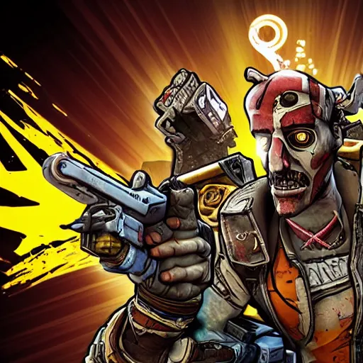 Prompt: borderlands video game art