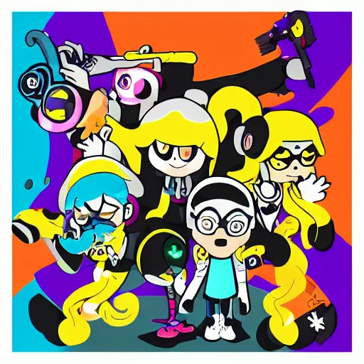 Off the Hook (ft. Harmony) portraits for SiIvaGunner's 7th anniversary art  collab! Link in replies! : r/splatoon