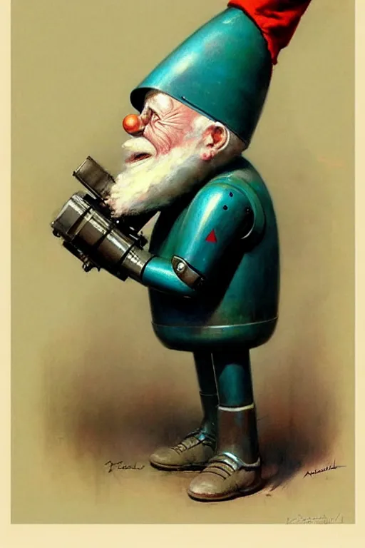 Prompt: ( ( ( ( ( 1 9 5 0 s robot knome, robert kinoshita, android. muted colors. ) ) ) ) ) by jean - baptiste monge, tom lovell!!!!!!!!!!!!!!!!!!!!!!!!!!!!!!