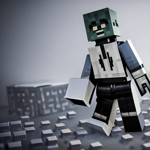 Image similar to realistic minecraft enderman lego set, soft lighting