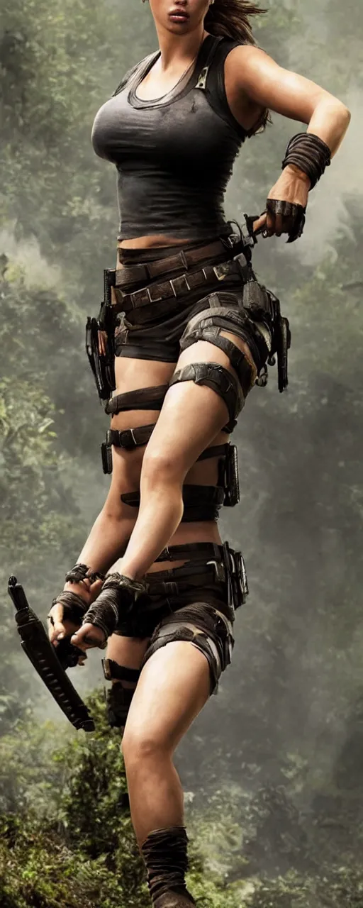 Prompt: Scarlet Johansson as Lara Croft,