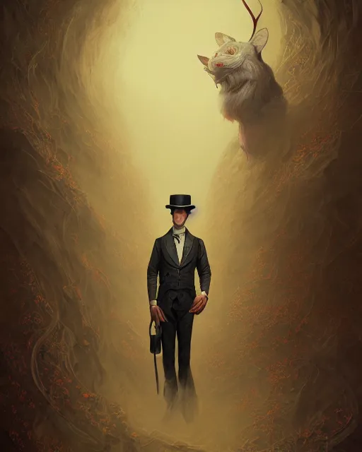 Image similar to anthropomorphic art of a detective matt smith, victorian inspired clothing by artgerm, victo ngai, ryohei hase, artstation. fractal papersand books. highly detailed digital painting, smooth, global illumination, fantasy art by greg rutkowsky, karl spitzweg