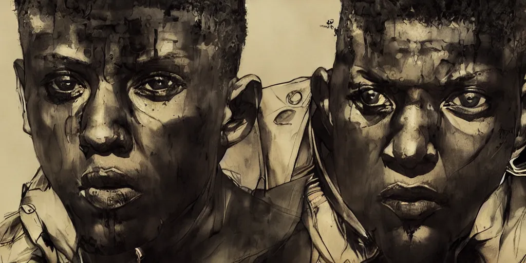 Image similar to lil boosie by yoji shinkawa, katayama bokuyo, agnes cecile concept art 8 k