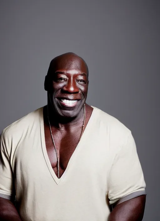 Image similar to DSLR photo portrait still of 65 year old age 65 Michael Clarke Duncan at age 65!!!, 85mm f1.8