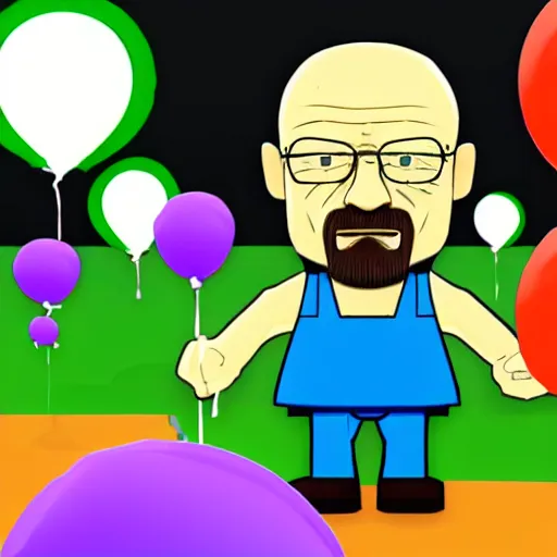 Image similar to walter white in the style of bloons td 6,