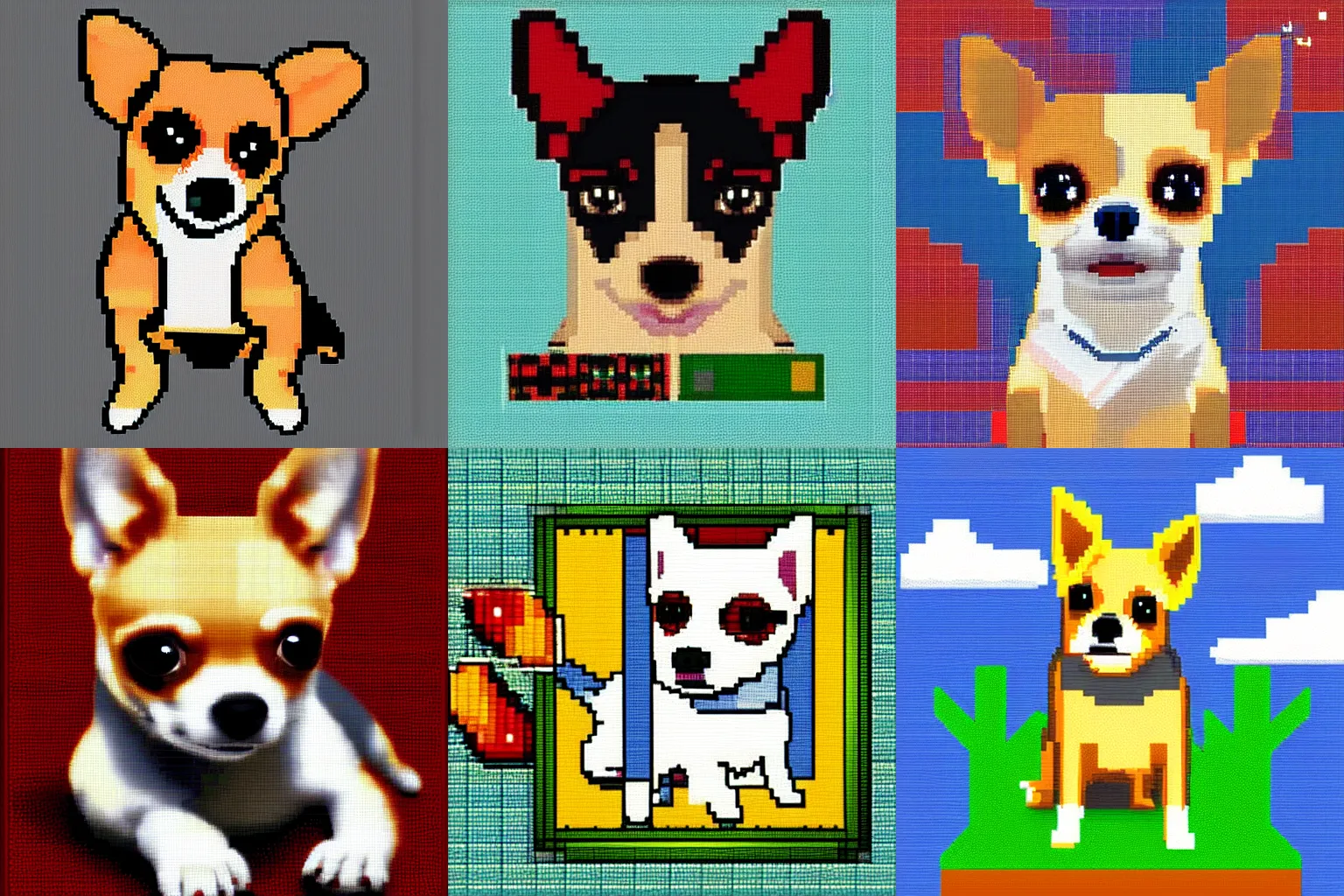 Prompt: pixel art of chihuahua terrier, cute