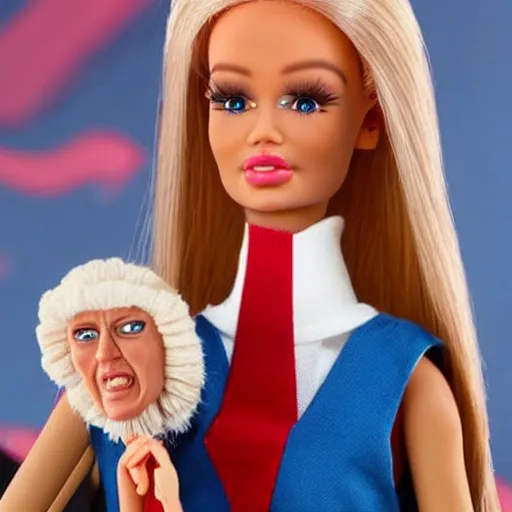 Image similar to e. t. donald trump barbie