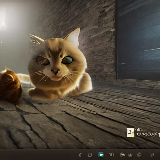 Prompt: cat exorcism session, unreal engine