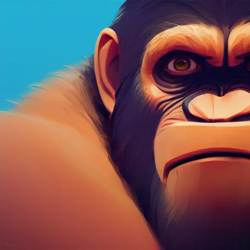 Image similar to face icon stylized minimalist planet of the apes, loftis, cory behance hd by jesper ejsing, by rhads, makoto shinkai and lois van baarle, ilya kuvshinov, rossdraws global illumination