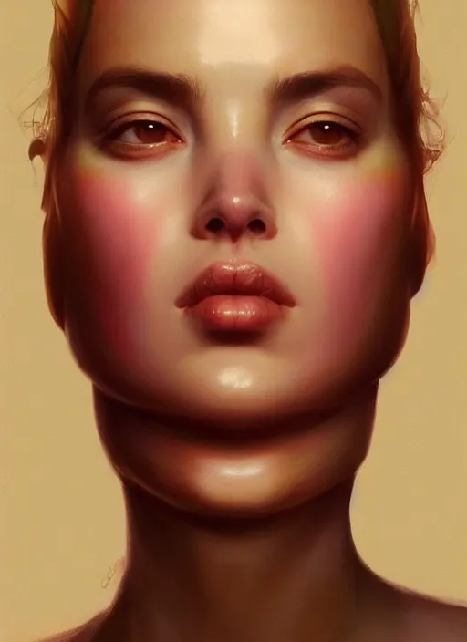 Image similar to hyper realistic zoomed out portrait of ana de armas wearing clothes from the fifth element, by hsiao ron cheng, ngai victo, nivanh chanthara jean delville wlop and dougherty patrick, trending on artstation, soft light