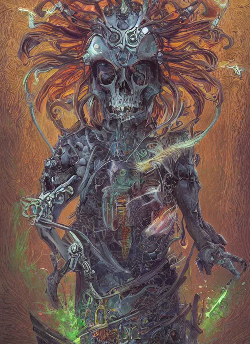 Image similar to illustration of the necromancer, hyper detailed, fantasy surrealism, crisp