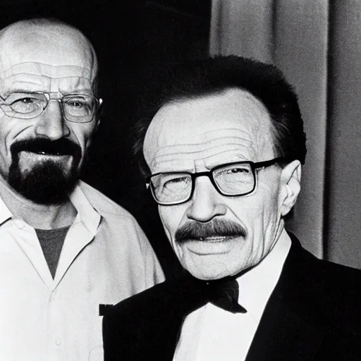 Image similar to Walter White being interviewed by Larry King. 1983.