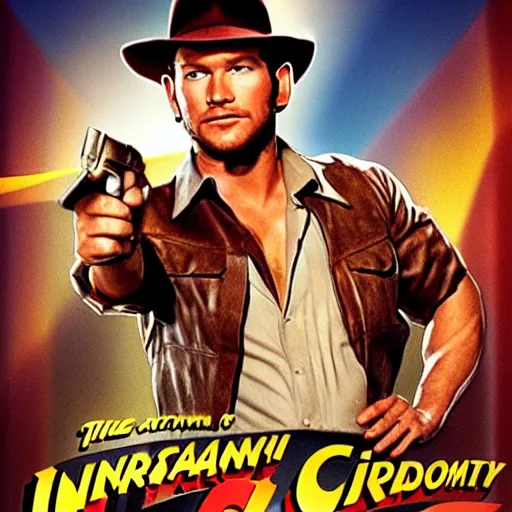 Image similar to movie poster Chris Pratt as Indiana Jones in Indiana Jones and the City of R’yleh