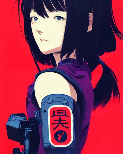 Image similar to girl wearing tactical gear | | very very anime!!!, fine - face, audrey plaza, realistic shaded perfect face, fine details. anime. realistic shaded lighting poster by ilya kuvshinov katsuhiro otomo ghost - in - the - shell, magali villeneuve, artgerm, jeremy lipkin and michael garmash and rob rey