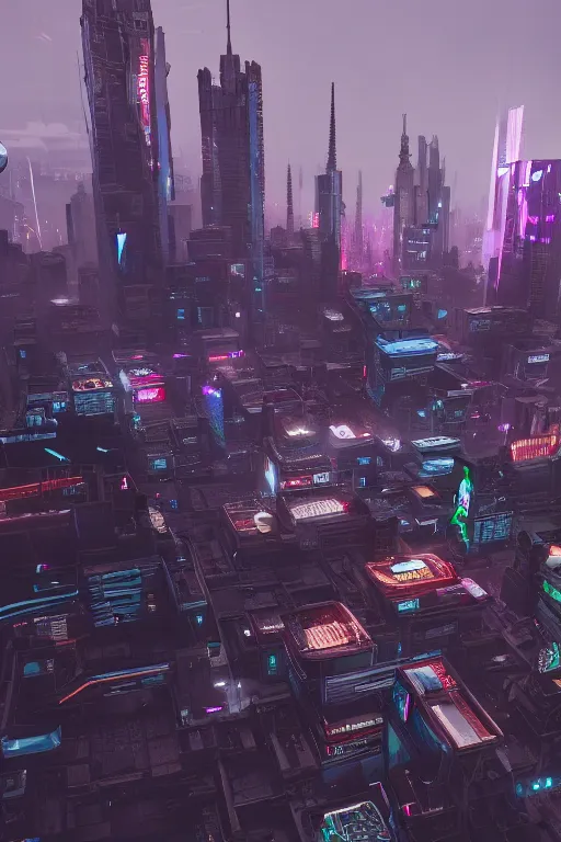 Image similar to cyberpunk city lviv, a lot of future technologies, flying cars, unreal engine, octane render, epic scale, cinema view, 8 k