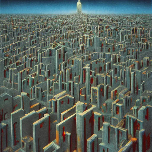 Prompt: urban landscape photo of 'City of Edmonton street' as separating blocks of Swiss cheese, dark fantasy, artstation, painted by Zdzisław Beksiński and Wayne Barlowe