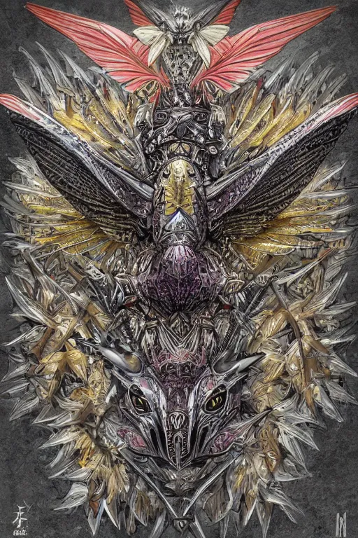 Image similar to armoured warrior hummingbird monster, symmetrical, highly detailed, digital art, hummingbird themed armour, sharp focus, trending on art station, kentaro miura manga art style