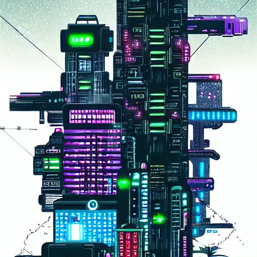 Image similar to cyberpunk city