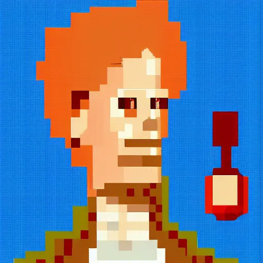 Image similar to pixel art Guybrush Threepwood from Monkey Island, retro, 90\'s game